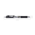 Retractable durable large volumn smooth  black 0.5mm push gel writing pen